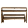 Zestaw 2 konsol SHELIS 130 cm 118 cm drewno teak*J-Line Outlet