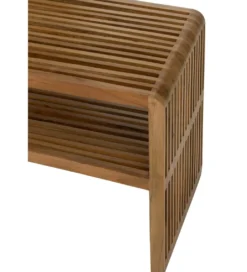 Zestaw 2 konsol SHELIS 130 cm 118 cm drewno teak*J-Line Outlet