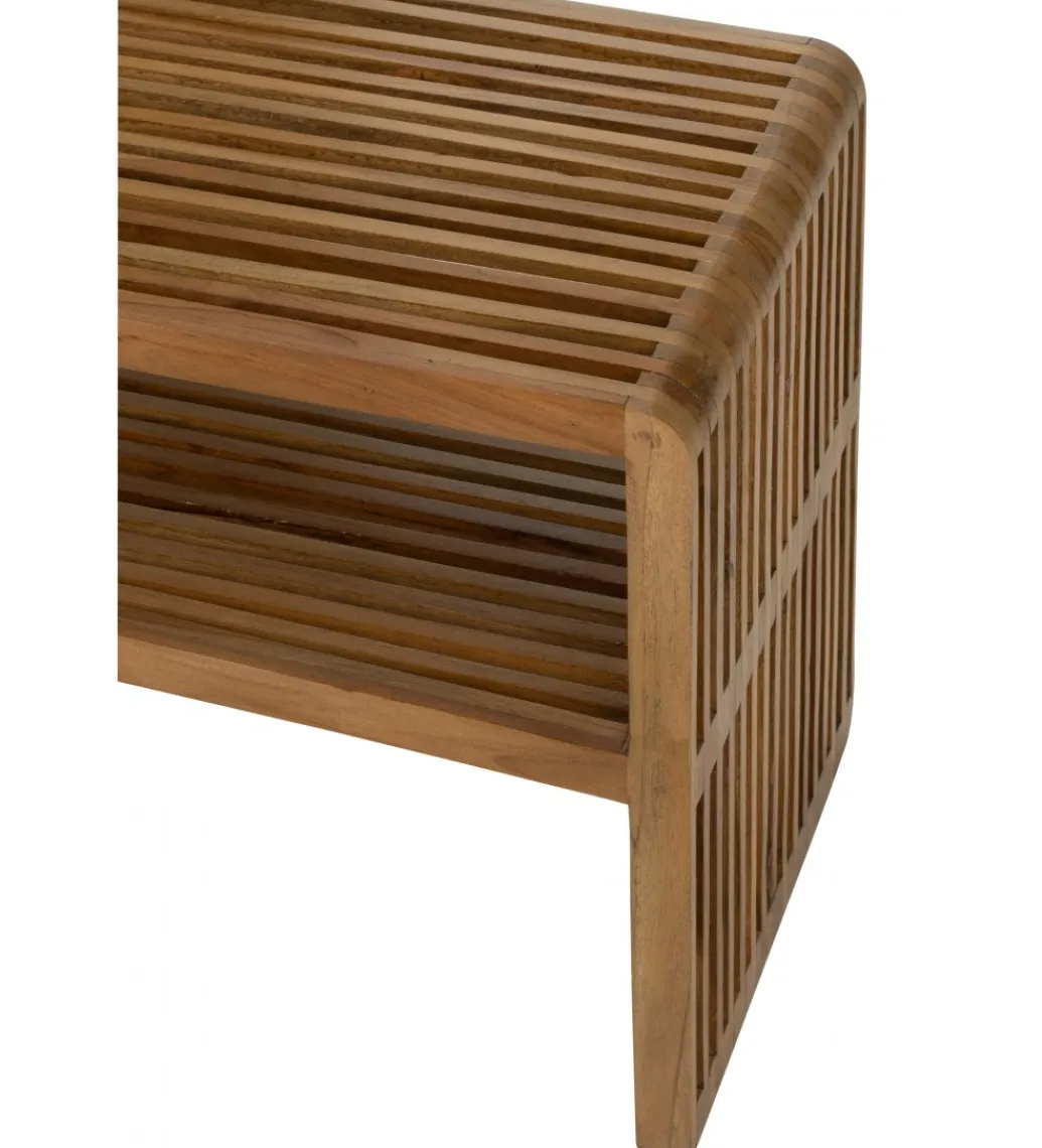 Zestaw 2 konsol SHELIS 130 cm 118 cm drewno teak*J-Line Outlet