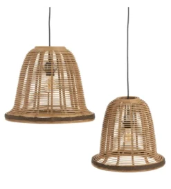 Zestaw 2 lamp wiszących WIESEM 41 i 33 cm naturalne*Zona-Design Clearance