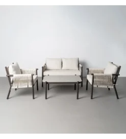 Zestaw mebli ogrodowych KADARMO czarnobiałe*Zona-Design Best