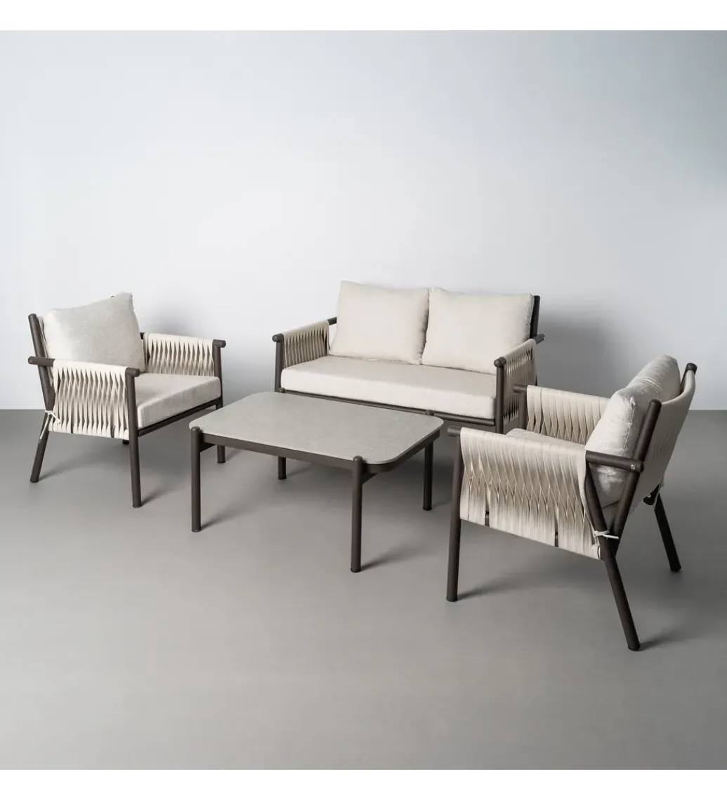 Zestaw mebli ogrodowych KADARMO czarnobiałe*Zona-Design Best