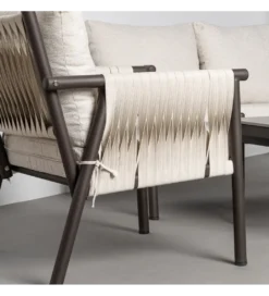 Zestaw mebli ogrodowych KADARMO czarnobiałe*Zona-Design Best