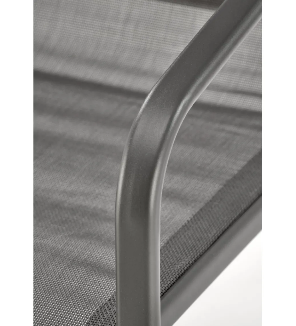 Zestaw ogrodowy CONOR sofa 114 cm dwa fotele 76 cm stolik 75 cm czarno szary*Halmar Outlet