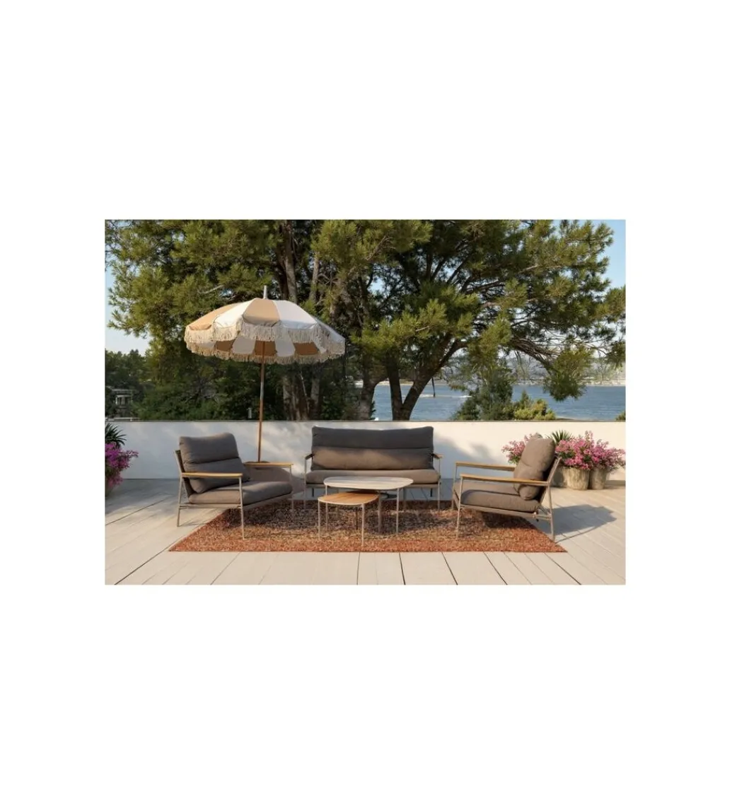 Zestaw ogrodowy CORSICA kremowy 5 elementów*KARE Clearance