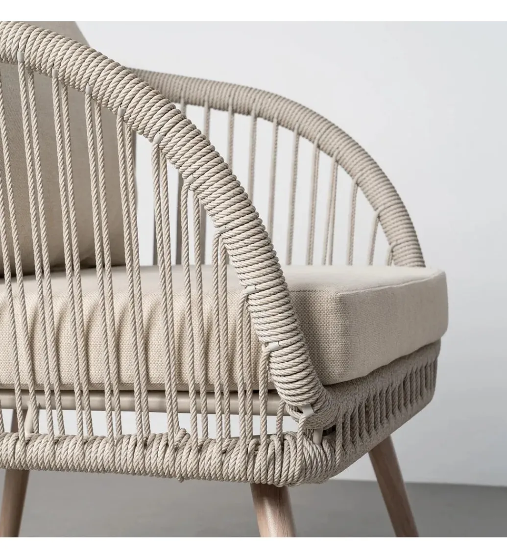 Zestaw ogrodowy DUNA sofa 153 cm dwa fotele 74 cm stolik 66 cm*Zona-Design Online