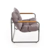 Zestaw ogrodowy HUDSON sofa 116 cm dwa fotele 75 cm ława 68 cm popielaty brązowy*Halmar Hot