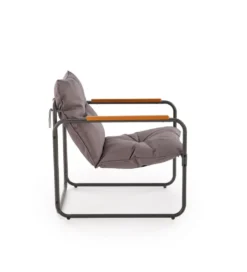 Zestaw ogrodowy HUDSON sofa 116 cm dwa fotele 75 cm ława 68 cm popielaty brązowy*Halmar Hot