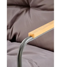 Zestaw ogrodowy HUDSON sofa 116 cm dwa fotele 75 cm ława 68 cm popielaty brązowy*Halmar Hot