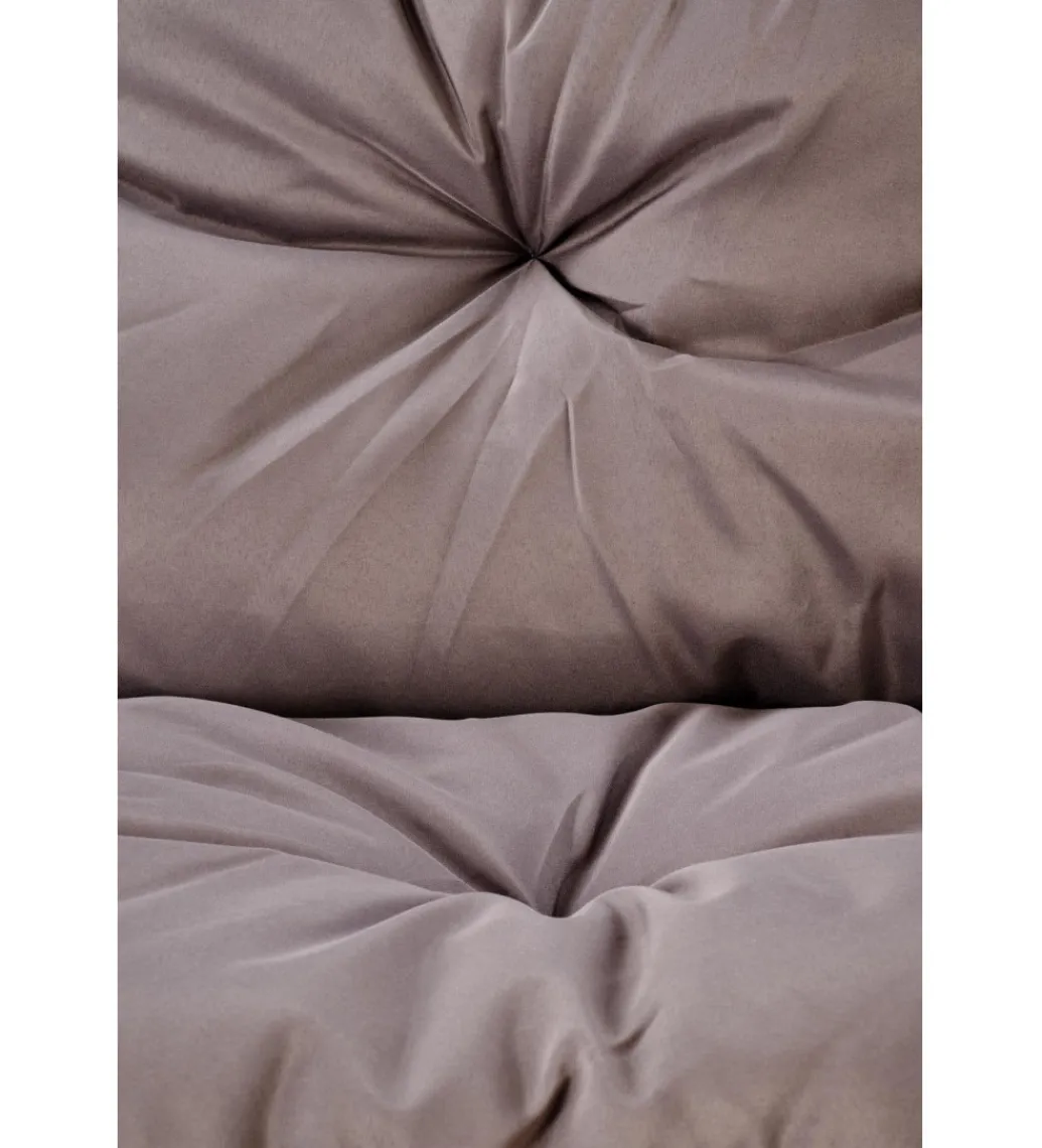 Zestaw ogrodowy HUDSON sofa 116 cm dwa fotele 75 cm ława 68 cm popielaty brązowy*Halmar Hot