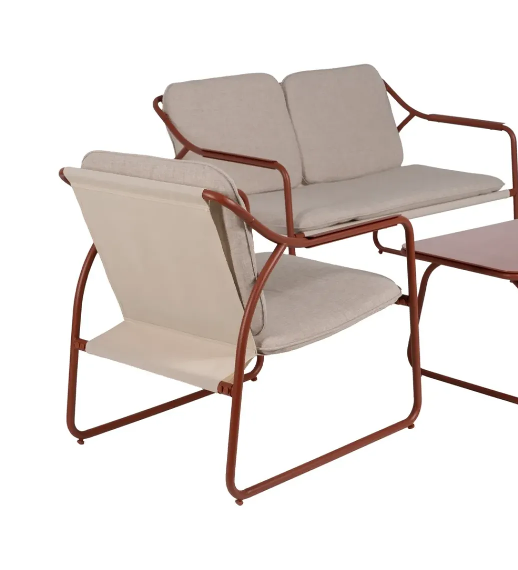Zestaw ogrodowy OMAMA Terakota 2 fotele + sofa + stolik*Zona-Design Discount