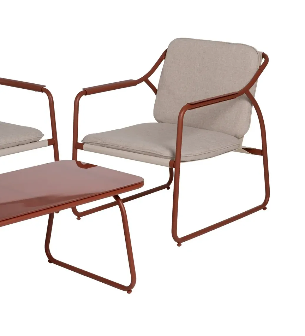 Zestaw ogrodowy OMAMA Terakota 2 fotele + sofa + stolik*Zona-Design Discount