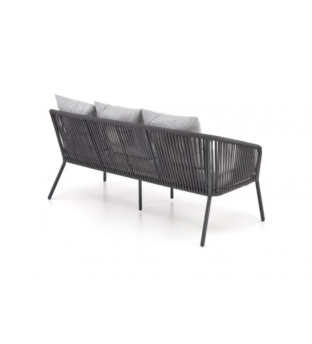 Zestaw ogrodowy ROCCA ciemnoszary - sofa + 2 x fotel + ława*Halmar Clearance