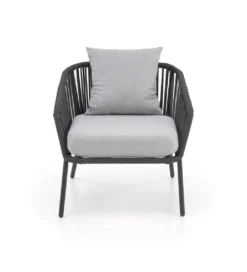 Zestaw ogrodowy ROCCA ciemnoszary - sofa + 2 x fotel + ława*Halmar Clearance