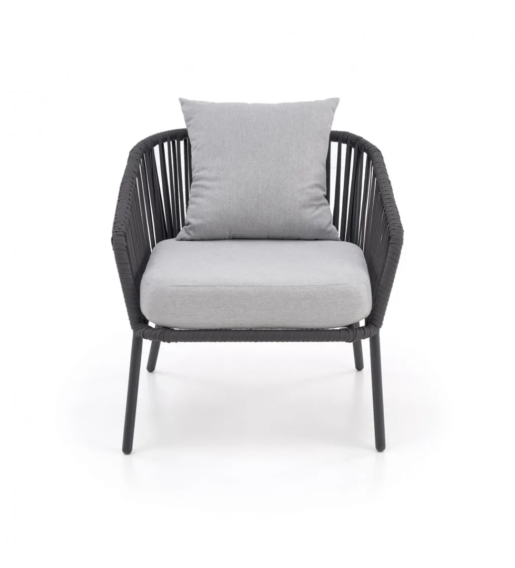 Zestaw ogrodowy ROCCA ciemnoszary - sofa + 2 x fotel + ława*Halmar Clearance
