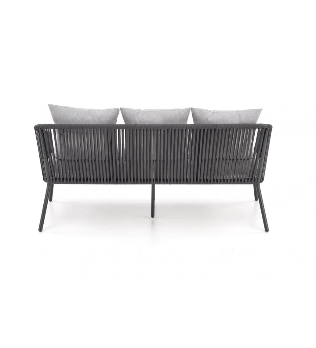 Zestaw ogrodowy ROCCA ciemnoszary - sofa + 2 x fotel + ława*Halmar Clearance