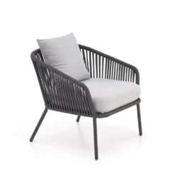 Zestaw ogrodowy ROCCA ciemnoszary - sofa + 2 x fotel + ława*Halmar Clearance