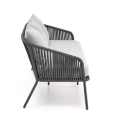 Zestaw ogrodowy ROCCA ciemnoszary - sofa + 2 x fotel + ława*Halmar Clearance