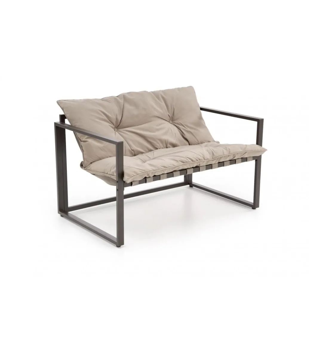 Zestaw ogrodowy SHARK brązowy - sofa + 2 x fotel + ława*Halmar Hot