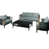Zestaw ogrodowy TWOSOULME SOFA 198 cm dwa fotele 74 cm i stolik kawowy 128 cm*Exclusivas Best