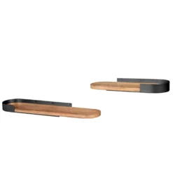 Zestaw 2 półek PURE NATURE 40 do 60 cm drewno mango*Invicta Interior Sale