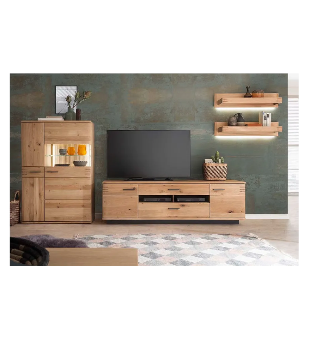 Zestaw 2 półki wiszące SALVADOR 90 cm w optyce dębu naturalny*MCA Online