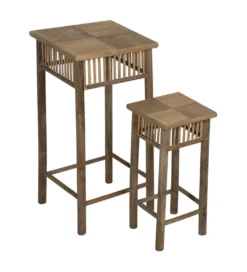 Zestaw stolików BAMBÚ 32 cm 22 cm bambus*Zona-Design Outlet