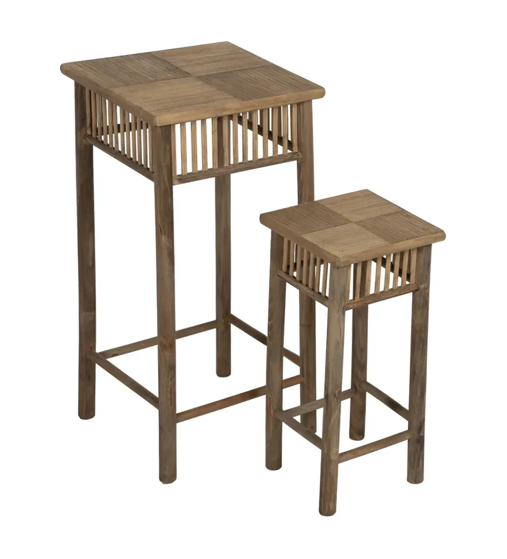 Zestaw stolików BAMBÚ 32 cm 22 cm bambus*Zona-Design Outlet