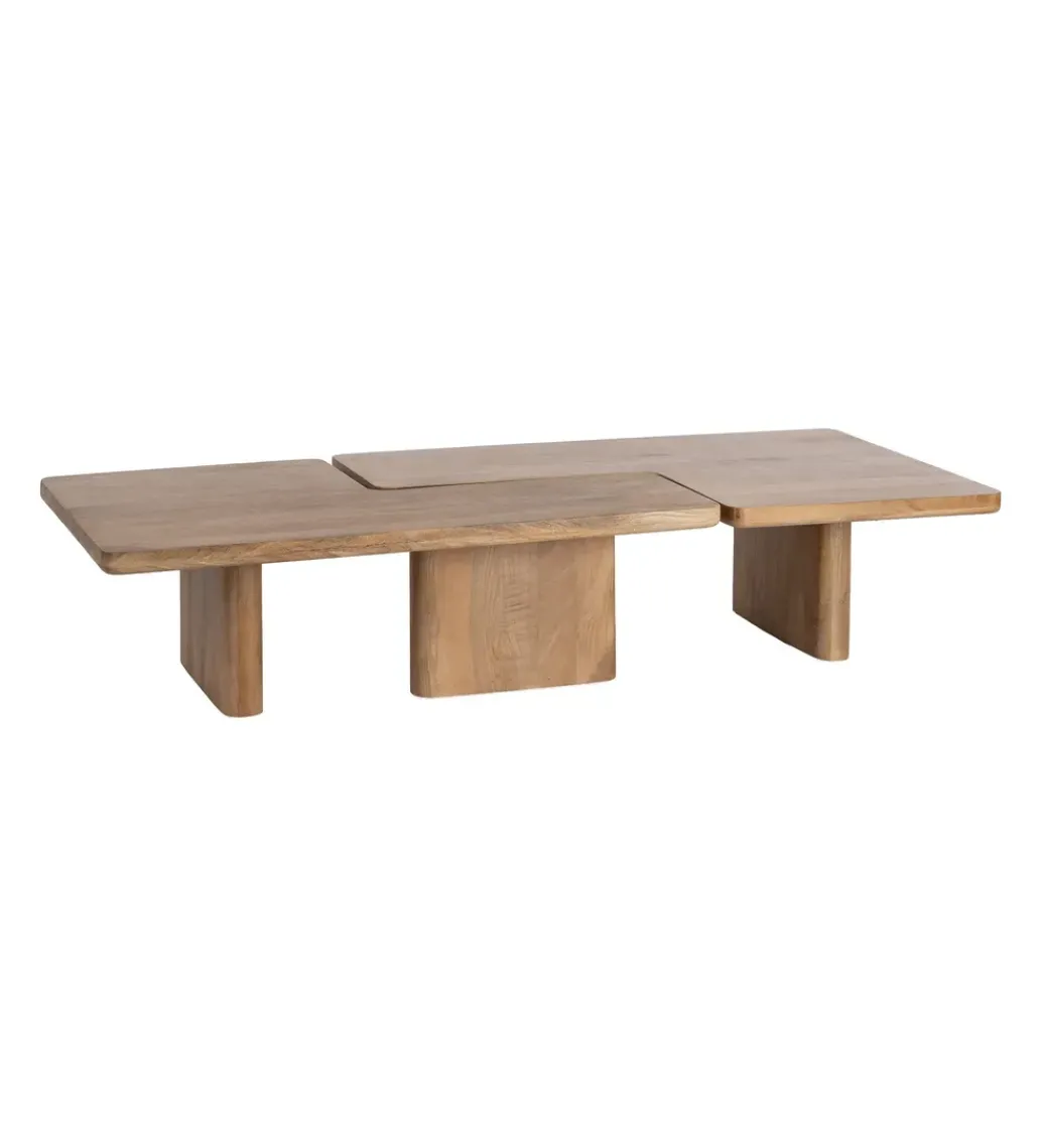Zestaw 2 stolików kawowych ASANA 120 cm drewno mango*Zona-Design Sale