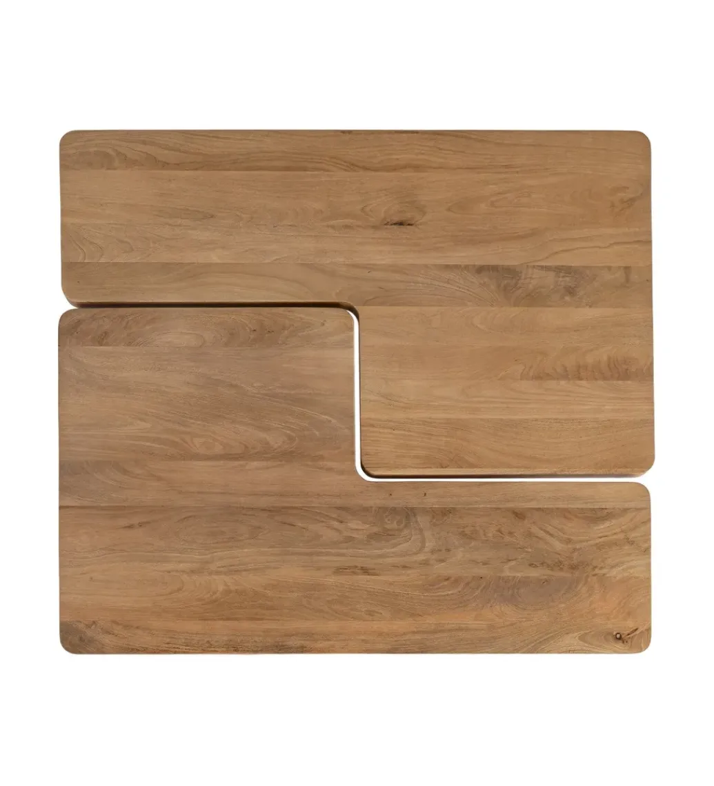 Zestaw 2 stolików kawowych ASANA 120 cm drewno mango*Zona-Design Sale
