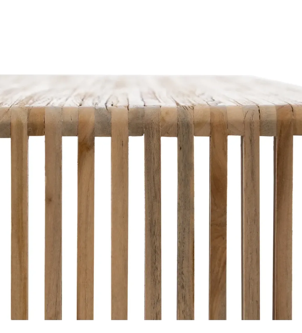 Zestaw 2 stolików kawowych BELLAMONTE 85 cm 75 cm drewno teak*Zona-Design Sale
