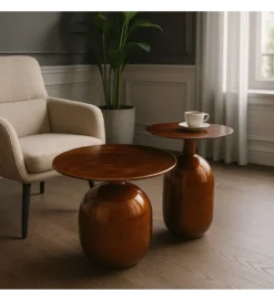 Zestaw 2 stolików kawowych CRYNUKI 50 cm & 40 cm*Zona-Design Hot