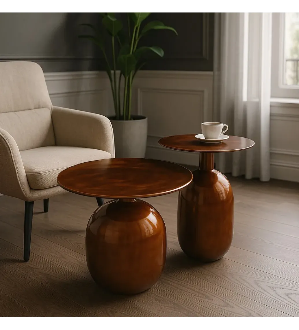 Zestaw 2 stolików kawowych CRYNUKI 50 cm & 40 cm*Zona-Design Hot