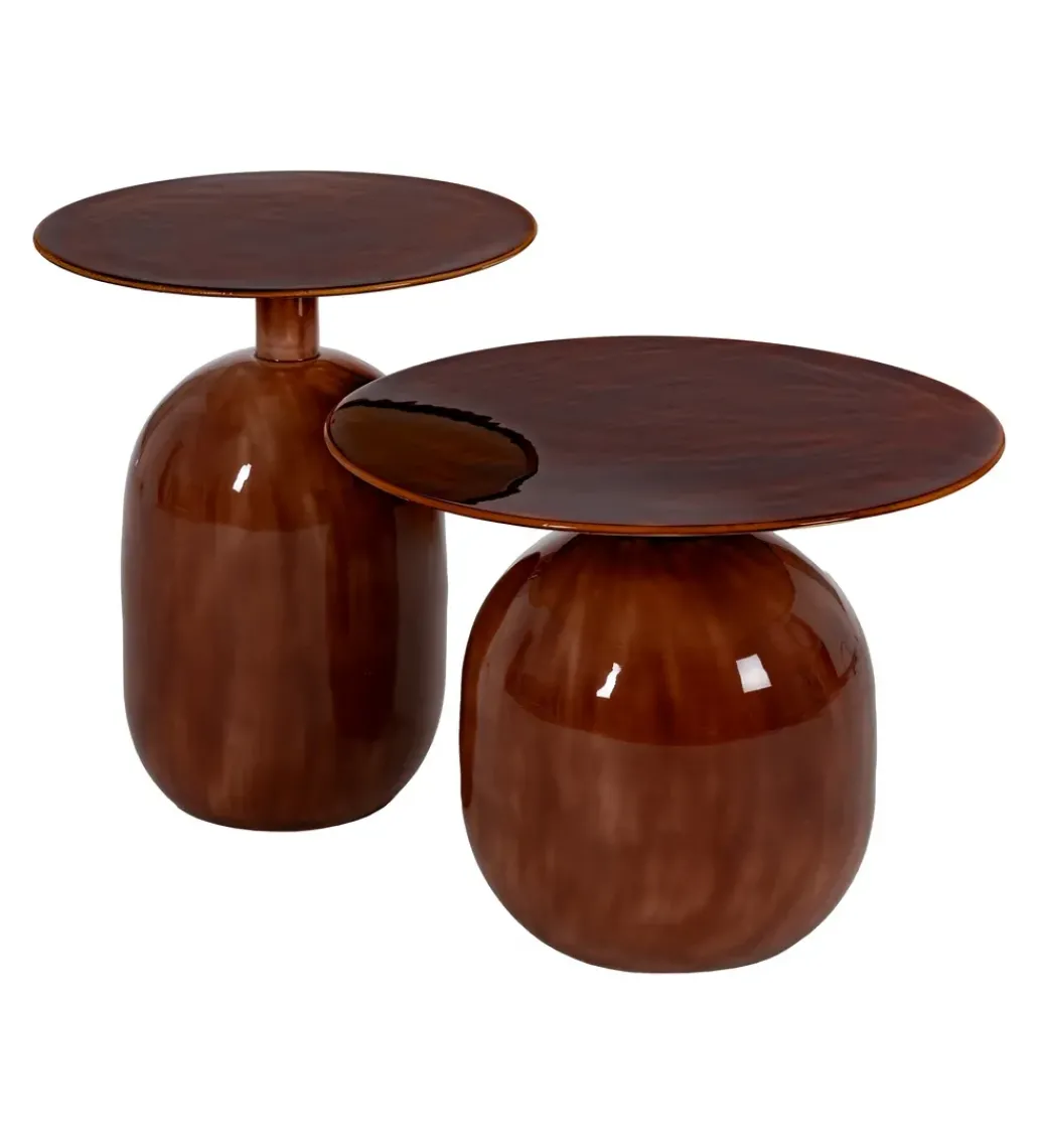 Zestaw 2 stolików kawowych CRYNUKI 50 cm & 40 cm*Zona-Design Hot