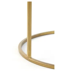 Zestaw 2 stolików kawowych DUARTE 65 cm 75 cm szklane złote szare*L&L Discount