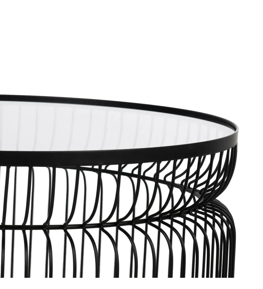 Zestaw 2 stolików kawowych FUKAO 65 cm 53 cm czarne*Zona-Design Discount