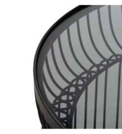 Zestaw 2 stolików kawowych FUKAO 65 cm 53 cm czarne*Zona-Design Discount