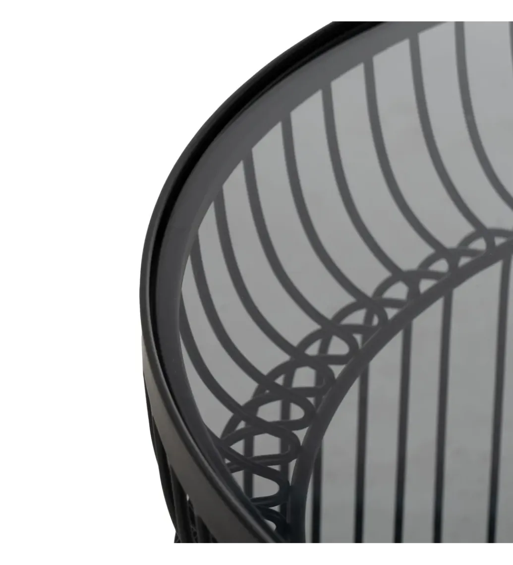 Zestaw 2 stolików kawowych FUKAO 65 cm 53 cm czarne*Zona-Design Discount