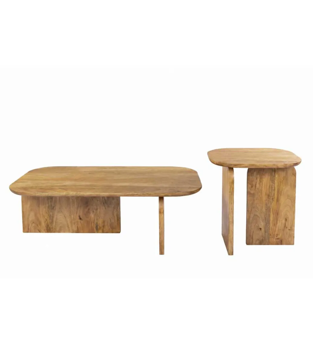 Zestaw 2 stolików kawowych GATSBY 100 cm 45 cm drewno mango*Invicta Interior Hot