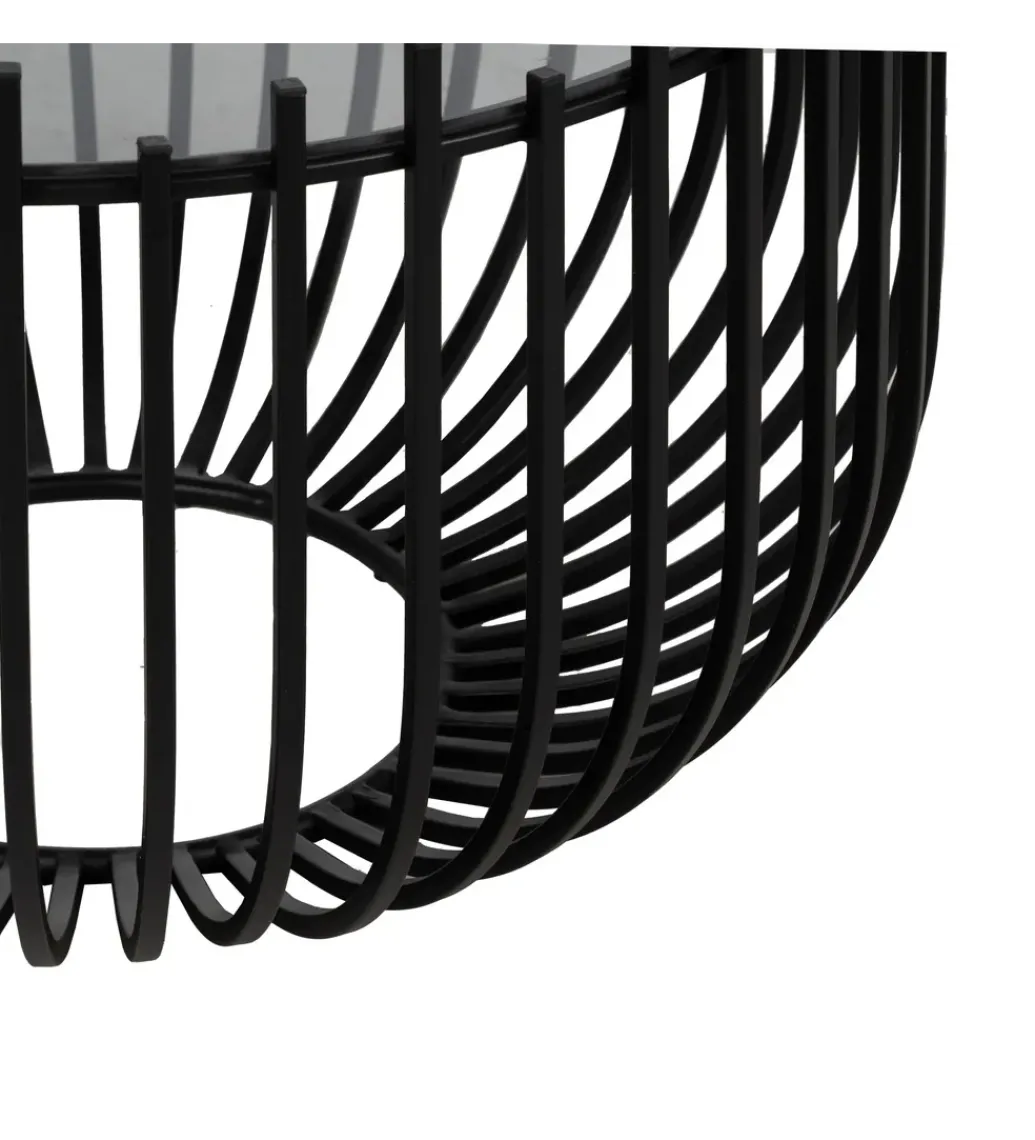 Zestaw 2 stolików kawowych GECMY 68 cm 55 cm czarne*Zona-Design Online