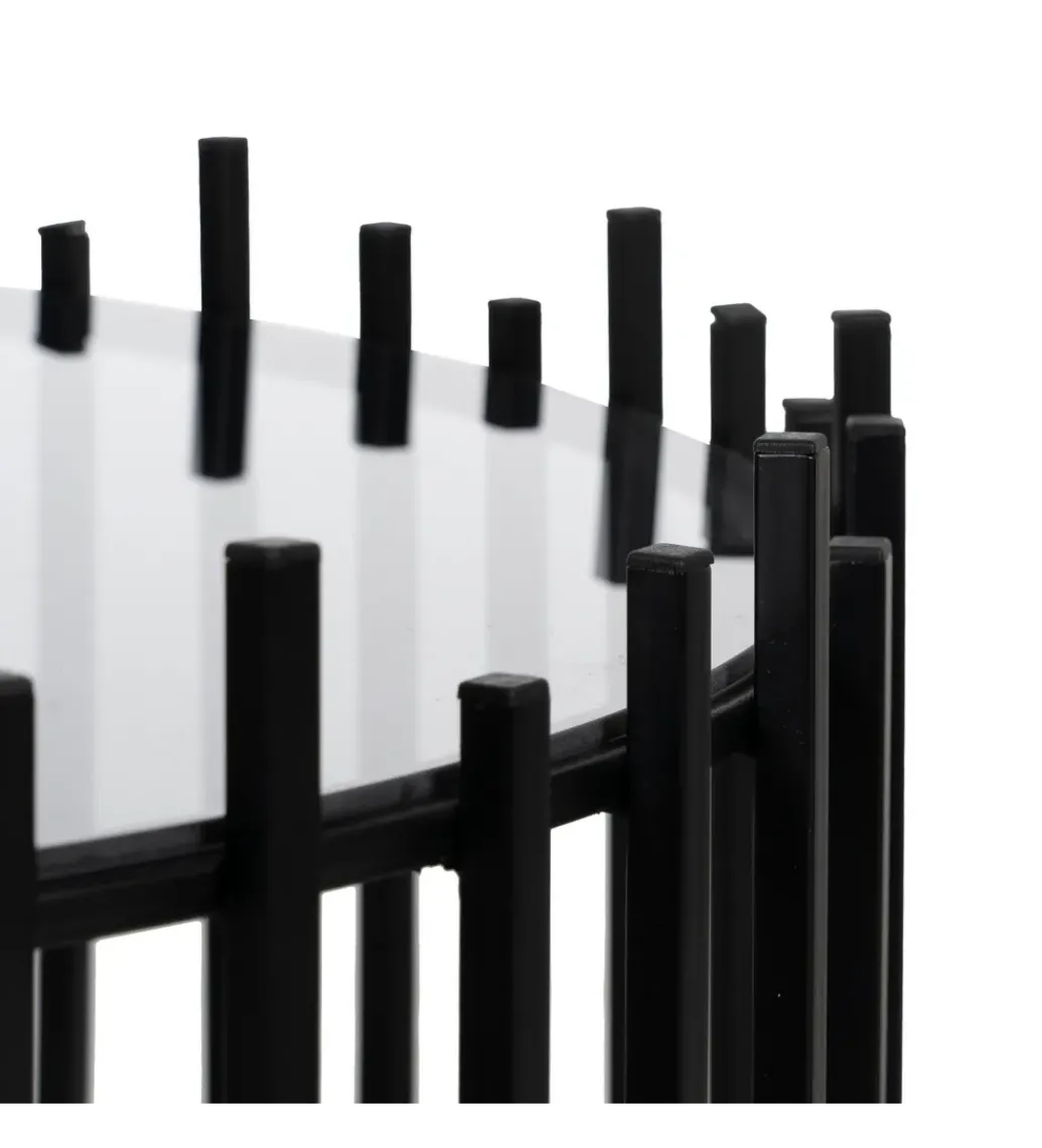 Zestaw 2 stolików kawowych GECMY 68 cm 55 cm czarne*Zona-Design Online