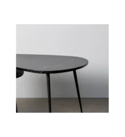 Zestaw 2 stolików kawowych NOVAJ 87 i 83 cm czarne*Zona-Design Best