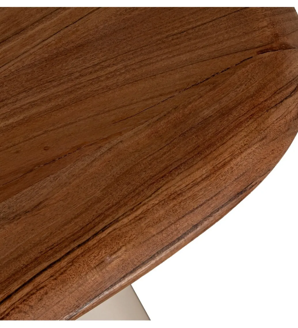 Zestaw 2 stolików kawowych PIMKO 50 cm 40 cm drewno akacja*Exclusivas Clearance
