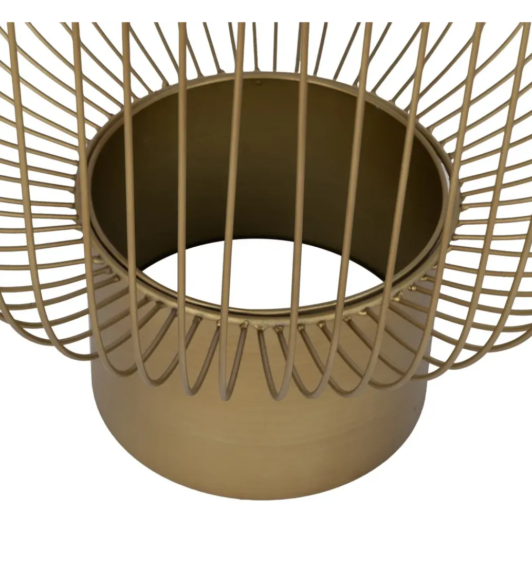 Zestaw 2 stolików kawowych RAG 50 cm 42 cm złote*Zona-Design