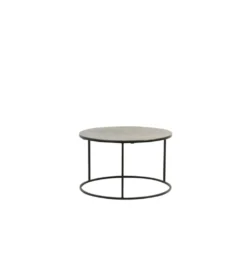 Zestaw 2 stolików kawowych RENGO 61 cm 76 cm antyczny brąz czarny*L&L Sale