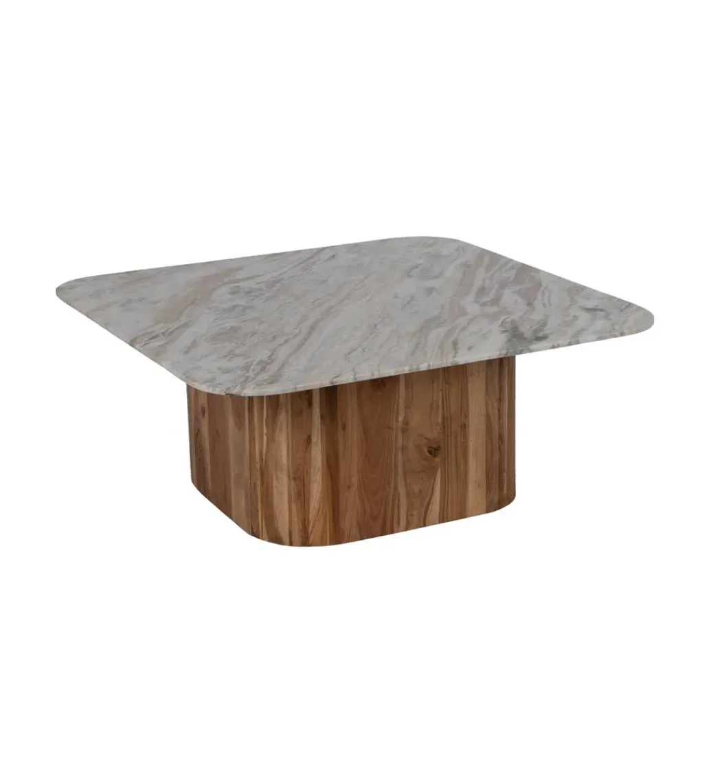Zestaw 2 stolików kawowych UGUP 100 cm i 80 cm marmur*Zona-Design New