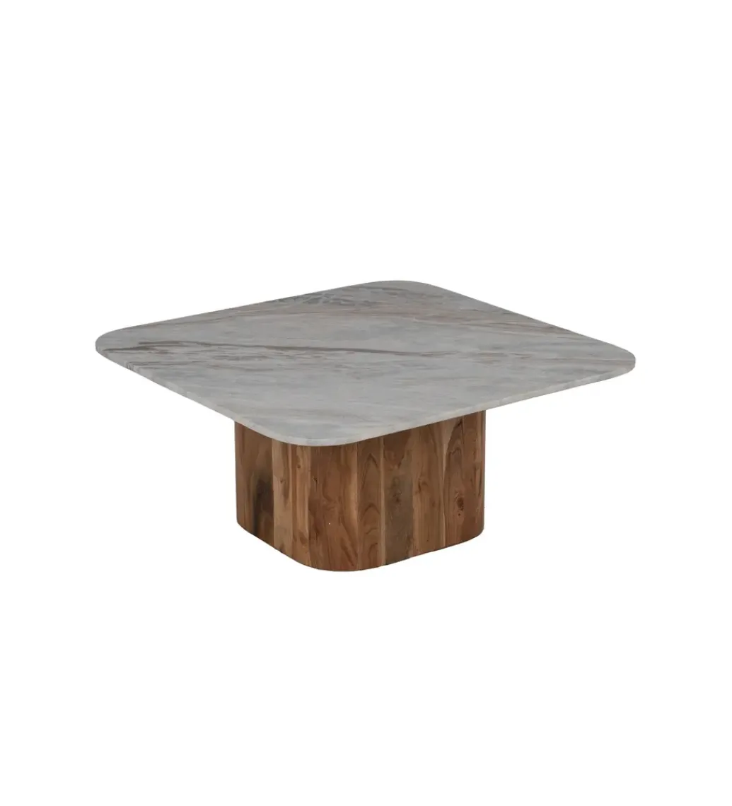 Zestaw 2 stolików kawowych UGUP 100 cm i 80 cm marmur*Zona-Design New