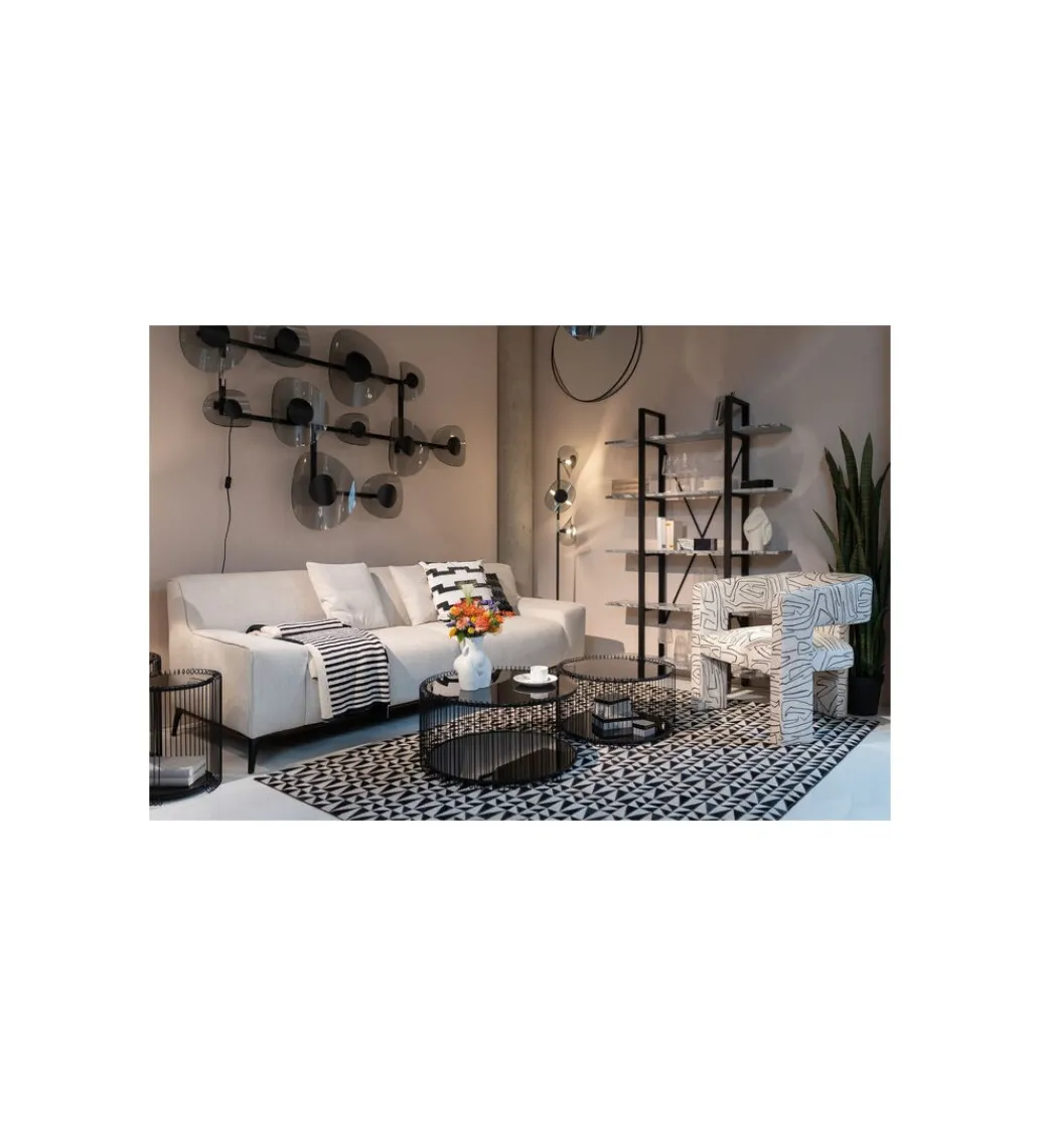 Zestaw 2 stolików kawowych WIRE 69 cm 59 cm czarne*KARE Discount