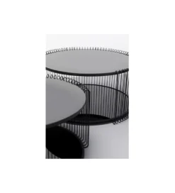 Zestaw 2 stolików kawowych WIRE 69 cm 59 cm czarne*KARE Discount