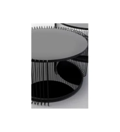 Zestaw 2 stolików kawowych WIRE 69 cm 59 cm czarne*KARE Discount
